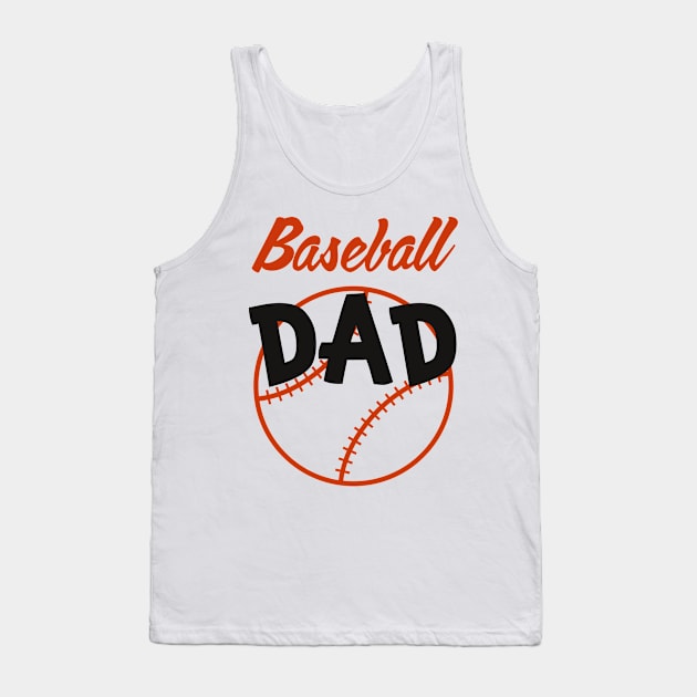 Baseball Dad for Men Boys Kid Happy Fathers Day Tank Top by jjmpubli